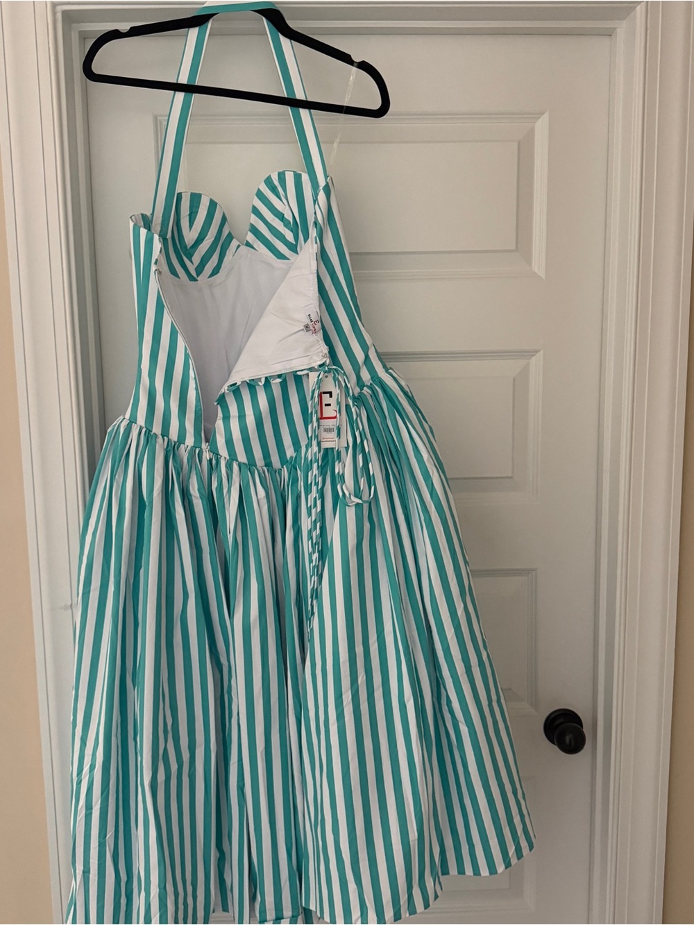 Ellalisque teal & white puffer dress - Picture 4 of 5